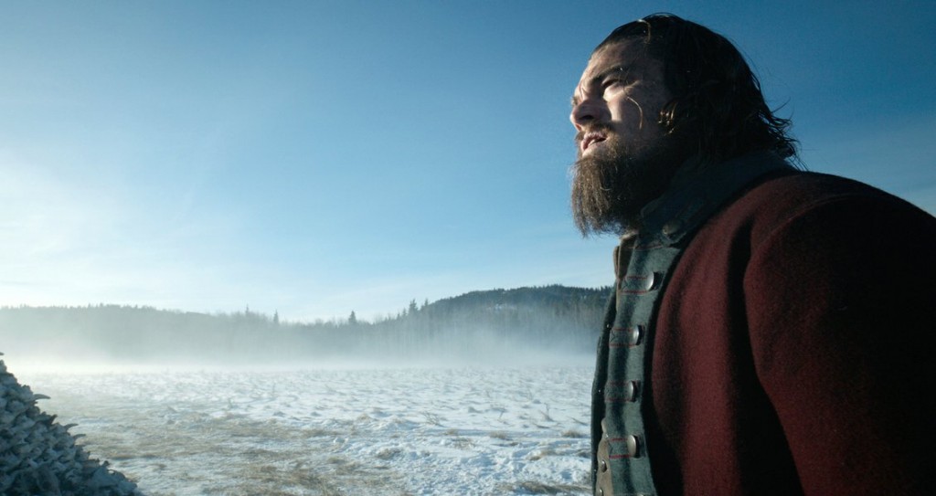 This photo provided by courtesy of Twentieth Century Fox shows, Leonardo DiCaprio as Hugh Glass, in a scene from the film, "The Revenant," directed by Alejandro Gonzalez Inarritu. (Courtesy Twentieth Century Fox via AP) The Associated Press