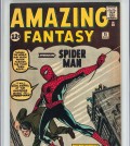 In this undated photo provided by Heritage Auctions in Dallas, Texas, shows a 1962 Amazing Fantasy #15 by Marvel Comics. The rare copy of a comic book featuring the first appearance of Spider-Man has sold at auction by Heritage for over $454 Thousand on Thursday, Feb. 18, 2016. (Heritage Auctions via AP)