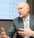 Ben Boyd, president of Edelman's Practices, Sectors and Offerings, speaks during a recent interview at the company's Seoul office. (Courtesy of Edelman Korea)