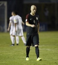 United States' Michael Bradley leaves the field after a 2018 Russia World Cup qualifying soccer match against Guatemala at Mateo Flores Stadium in Guatemala City, Friday, March 25, 2016. Guatemala won 2-0. (AP Photo/ Moises Castillo)