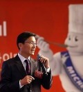 Kim Bo-hyung, the country manager of Michelin Korea, announnces the plan to publish the Micheline Guide on hotels and restaurants in Seoul during a press conference in Seoul on March 10, 2016. (Yonhap)