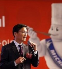 Kim Bo-hyung, the country manager of Michelin Korea, announnces the plan to publish the Micheline Guide on hotels and restaurants in Seoul during a press conference in Seoul on March 10, 2016. (Yonhap)