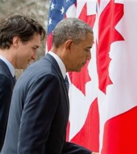 President Barack Obama and Canadian Prime Minister Justin Trudeau depart from a bilateral news conference in the Rose Garden of the White House in Washington, Thursday, March 10, 2016. (AP Photo/Andrew Harnik)