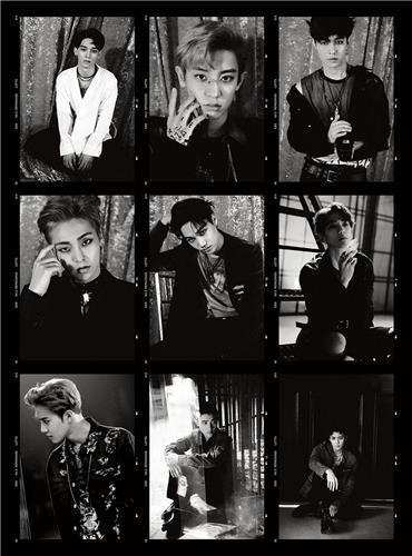 The cover of EXO's third repackage album "LOTTO," released by S.M. Entertainment on Aug. 18, 2016, shows the group's members.