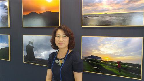 Kim Ran, director of Museo Kim Yun Shin in Buenos Aires, Argentina, poses for a photo after talking to Yonhap News Agency on Aug. 24, 2016.