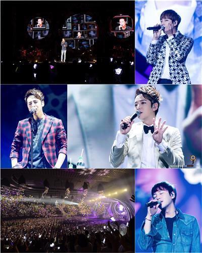 Jang Keun-suk performs during his recent Asia tour in this compilation of photos provided by his management agency Tree J Company. 