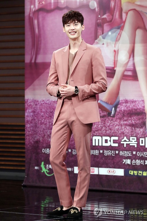 South Korean actor Lee Jong-suk poses for a photo at a press briefing on his new drama "W" on July 18, 2016.