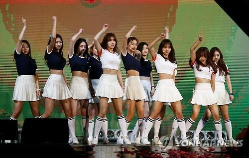 I.O.I, the final 11-member girl group from Mnet's recently concluded TV audition show "Produce 101," performs during its first media showcase in Seoul on May 5, 2016. 