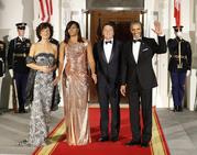 Barack Obama, Michelle Obama, Matteo Renzi, Agnese Landini