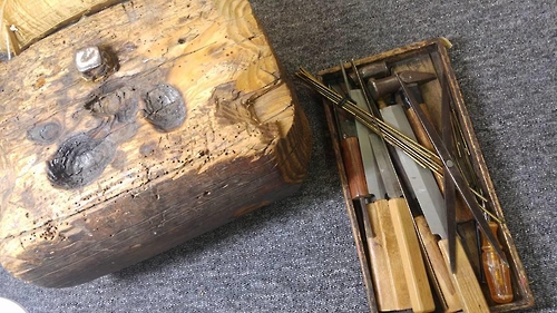 The photo shows Kim Jong-dae's tools that have been passed down for several generations. It is taken at the Grand Exhibition of Korean Intangible Cultural Heritages in the Korea International Exhibition Center (KINTEX) in Goyang, north of Seoul on Nov. 11, 2016.