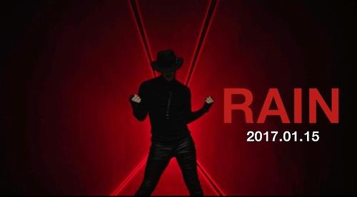 This image shows the teaser poster for Rain's comeback unveiled on his agency's website on Dec. 19, 2016.