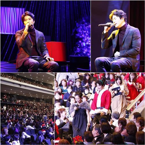 These photos provided by YTree Company show the meet-and-greet events hosted by South Korean actor Kwon Sang-woo in Japan on Dec. 22 and 24, 2016.