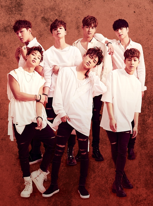 This photo provided by YG Entertainment shows rookie boy band iKON. 