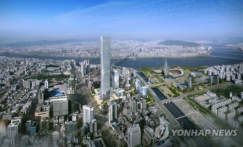 An artist's conception of the Global Business Center (GBC) provided by Hyundai Motor Group on Feb. 17, 2016. 