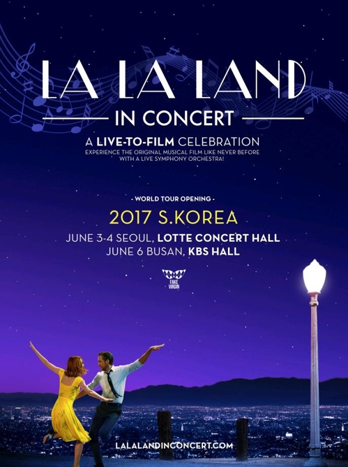A poster for "La La Land In Concert: A Live To Film Celebration" slated for June in South Korea provided by Fake Virgin Seoul.