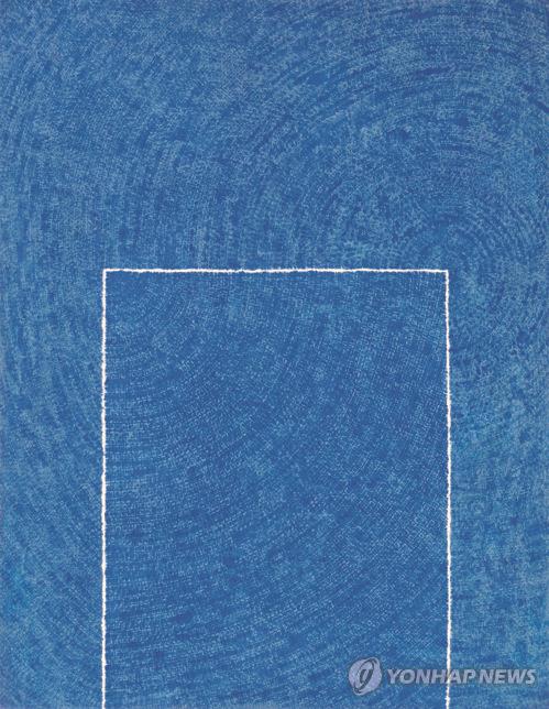 This image, provided by K Auction on April 12, 2017, shows "Tranquility 5-IV-73 #310," a painting by South Korean artist Kim Whan-ki that was auctioned for 6.55 billion won (US$5.74 million) on the same day in Seoul. The price marks the highest record for a South Korean artwork ever sold. (Yonhap)