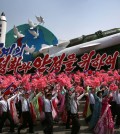 Last Saturday, North Korea celebrated its founder’s birth with the annual parade showing off the nation’s military strength. Credit Wong Maye-E/Associated Press