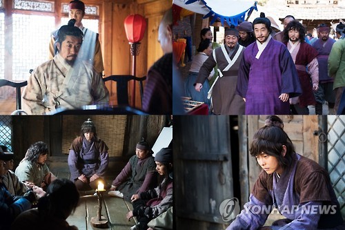 This composite image shows highlight scenes from MBC TV's Monday-Tuesday series "Rebel: Thief Who Stole the People." (Yonhap)