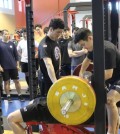 South Korean men's hockey players take part in weightlifting workouts at the Jincheon National Training Center in Jincheon, North Chungcheong Province, on May 15, 2017. (Yonhap)