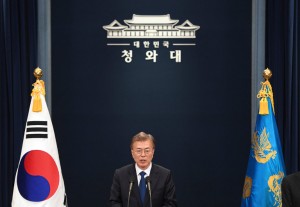 President Moon Jae-in of South Korea has said he would be willing to meet with North Korean officials to discuss the North’s military program. Credit Pool photo by Jungj Yeon-Je SEOUL, South Korea — North Korea launche