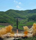 A photograph released by North Korea’s official news agency on Tuesday that is said to show the intercontinental ballistic missile being launched. Credit Korean Central News Agency, via Associated Press