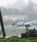 An American A-10 Warthog landed at Osan Air Base in Pyeongtaek, South Korea, on Thursday. Credit Yonhap, via Associated Press