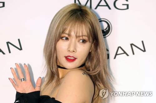 This file photo shows singer HyunA. (Yonhap)