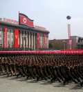 A military parade celebrating the 105th birthday of North Korea’s founder, Kim Il-sung, in Pyongyang in April. Credit Wong Maye-E/Associated Press