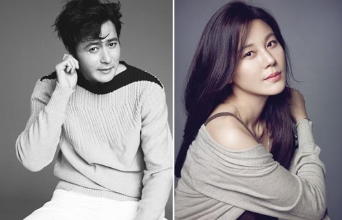 This composite image shows actor Jang Dong-gun (L) and actress Kim Ha-neul. (Yonhap)