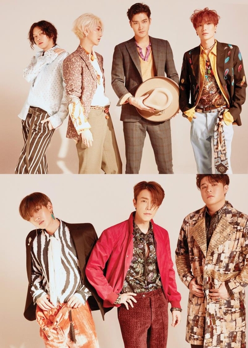 This file publicity photo provided by SM Entertainment shows members of K-pop group Super Junior. (Yonhap)
