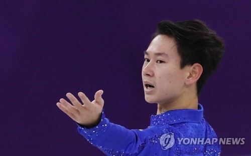 In this file photo from Feb. 16, 2018, Denis Ten of Kazakhstan performs his short program in the men's singles figure skating event at the PyeongChang Winter Olympics at Gangneung Ice Arena in Gangneung, 230 kilometers east of Seoul. (Yonhap)