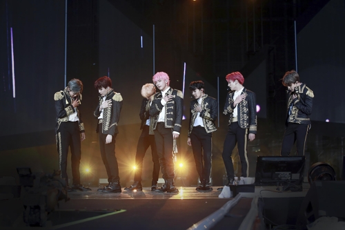This image from BTS' Seoul concert at Seoul Sports Complex from Aug. 25-26, 2018, was provided by Big Hit Entertainment. (Yonhap)