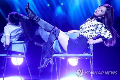 Yuri showcases her new album, "The First Scene," at a media event on Oct. 4, 2018. (Yonhap)
