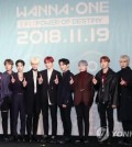 SEOUL, Nov. 20 (Yonhap) --The main track of K-pop boy band Wanna One's first studio album has swept local music streaming charts, data showed Tuesday.

The song, "Spring Breeze," has topped seven local charts since the album was released at 6 p.m. Monday, outperforming two strong rivals -- Jennie's "Solo" and TWICE's "Yes or Yes."

The new album, "1¹¹=1 (Power of Destiny)," is the group's first and probably last full-length album. The project boy group, comprised of 11 winners of music channel Mnet's idol competition show "Produce 101," started its group activities in August 2017 for a limited time, with its deadline set at the end of this year.

The main track "Spring Breeze," with the hook's lyrics going, "Let's meet again when spring breeze blows past," is an alternative dance song with elements of synth-pop, guitar and dynamic percussion sounds.

It is reported that their group activities might get a brief extension to earn time for year-end activities and a concert early next year.

K-pop boy group Wanna One poses for photos during a press conference for its new album "1¹¹=1 (Power of Destiny)" in Seoul on Nov. 19, 2018. (Yonhap)