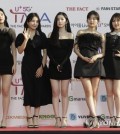 Members of South Korean K-Pop group Red Velvet pose for photos during The Fact Music Awards in Incheon, South Korea, (AP)
