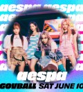 This image provided by SM Entertainment shows a promotional poster for K-pop girl group aespa's upcoming performance at The Governors Ball Music Festival 2023, a major annual outdoor music festival in New York City. (PHOTO NOT FOR SALE) (Yonhap)