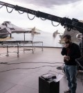 American film director Lee Isaac Chung (L), who directed Disney+ sci-fi space adventure series "Mandalorian" Season 3 Episode 3, is seen in this photo provided by the streaming service. (PHOTO NOT FOR SALE) (Yonhap)