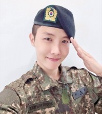 BTS member J-Hope is seen in these photos captured from K-pop fan community platform Weverse. (PHOTO NOT FOR SALE) (Yonhap)