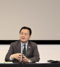 South Korean Ambassador to the United States Cho Hyun-dong speaks while meeting with reporters in Washington on May 31, 2023. (Washington Press Corps-Yonhap)