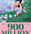 This file image, provided by YG Entertainment, celebrates the music video of BLACKPINK member Jennie's individual song "SOLO" exceeding 900 million views on YouTube on March 21, 2023. (PHOTO NOT FOR SALE) (Yonhap)