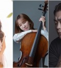 Kim Gye-hee (L), Lee Young-eun (C) and Son Ji-hoon (L), South Korean winners of the 2023 International Tchaikovsky Competition in the categories of voice, cello and violin, respectively, are seen in these photos captured from the competition's homepage. (PHOTO NOT FOR SALE) (Yonhap)