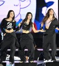 Girl group NewJeans performs at a K-pop concert for the 2023 World Scout Jamboree held at Seoul World Cup Stadium in western Seoul on Aug. 11, 2023. (Pool photo) (Yonhap)
