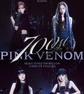 This image provided by YG Entertainment celebrates BLACKPINK's "Pink Venom" music video surpassing 700 million views on YouTube. (PHOTO NOT FOR SALE) (Yonhap)