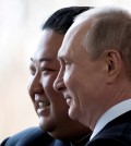 FILE PHOTO: Russian President Vladimir Putin and North Korea's leader Kim Jong Un pose for a photo during their meeting in Vladivostok, Russia, April 25, 2019. Picture taken April 25, 2019. Alexander Zemlianichenko/Pool via REUTERS//File Photo