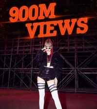 This image provided by YG Entertainment celebrates the performance video for BLACKPINK member Lisa's 2021 hit song "Money" surpassing 900 million views on YouTube. (PHOTO NOT FOR SALE) (Yonhap)