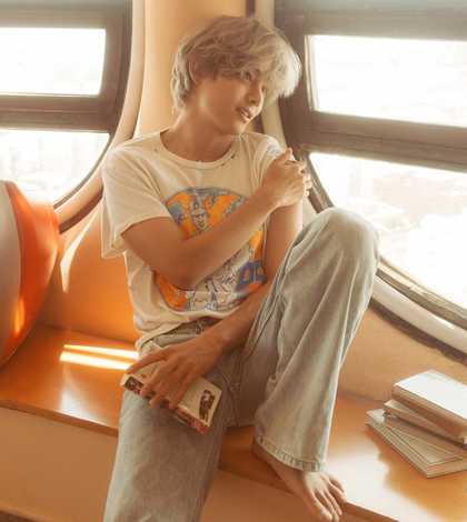 BTS member V is seen in this photo provided by BigHit Music. (PHOTO NOT FOR SALE) (Yonhap)