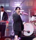 This image provided by BigHit Music shows BTS' Jungkook performing hit solo singles at Today Plaza in New York City as part of the Citi Concert series of the American NBC morning show "Today" on Nov. 8, 2023 (U.S. local time). (PHOTO NOT FOR SALE) (Yonhap)