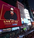 This photo provided by TSX Entertainment promotes the upcoming concert of BTS' Jungkook in Times Square on Nov. 9, 2023. (PHOTO NOT FOR SALE) (Yonhap)