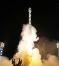 A rocket carrying a spy satellite Malligyong-1 is launched, as North Korean government claims, in a location given as North Gyeongsang Province, North Korea in this handout picture obtained by Reuters on November 21, 2023. KCNA via REUTERS ATTENTION EDITORS - THIS IMAGE WAS PROVIDED BY A THIRD PARTY. REUTERS IS UNABLE TO INDEPENDENTLY VERIFY THIS IMAGE. NO THIRD PARTY SALES. SOUTH KOREA OUT. NO COMMERCIAL OR EDITORIAL SALES IN SOUTH KOREA.