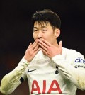 In this Reuters photo, Son Heung-min of Tottenham Hotspur celebrates after scoring a penalty against Newcastle United during the clubs' Premier League match at Tottenham Hotspur Stadium in London on Dec. 10, 2023.